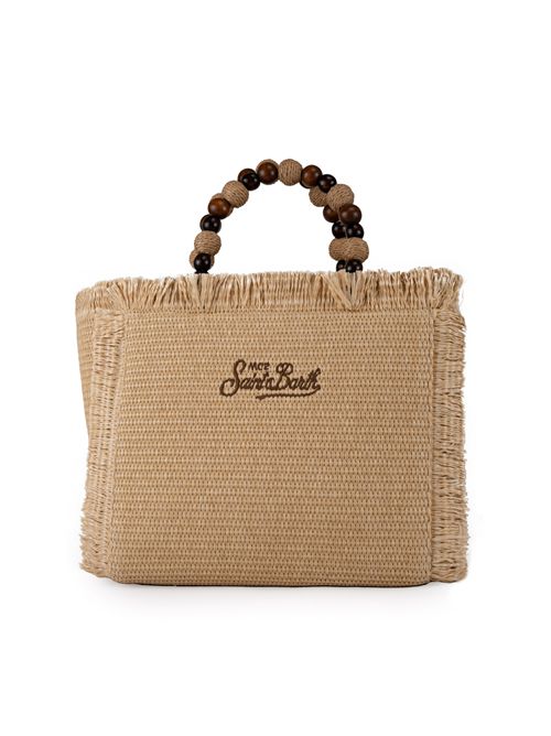 Borsa Colette Straw effetto paglia con perline di legno Mc2 Saint Barth | COLETTE STRAW N00173H BEADS 18 EMB